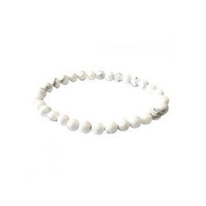 Bracelet Howlite perles rondes 6 mm