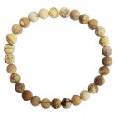 Bracelet Jaspe paysage Perles rondes 6mm Mates