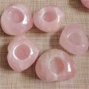 Bougeoir en Quartz rose +- 1kg