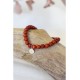 Bracelet Jaspe rouge et charme Perles 6 mm