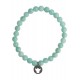 Bracelet Amazonite et charme Perles rondes 6 mm