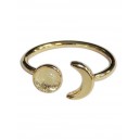 Bague ajustable cristal de roche et cuivre